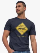 Australian Crocodile Sign Black TShirt for Mens