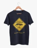 Australian Crocodile Sign Black TShirt for Mens