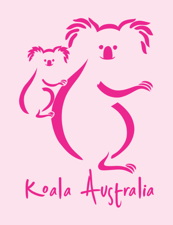 2 Cute Koalas Pink Half Hand TShirt - Image 3