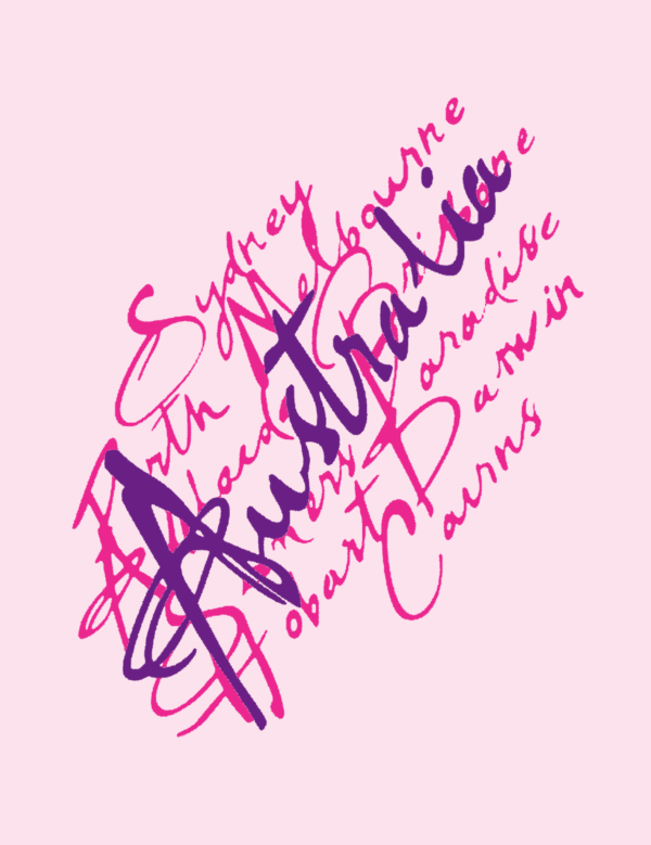 Australian City Names Graffiti TShirt - Image 3
