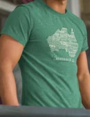 Towns of Aust Map Mens Half Hand TShirt