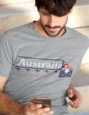 Aussie Grey Mens Half Hand TShirt