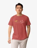 Aussie Kangroo Mens Half Hand Red TShirt