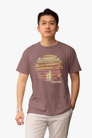 Aussie Tourist Mens Half Hand Rust TShirt