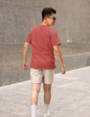 Aussie Kangroo Mens Half Hand Red TShirt