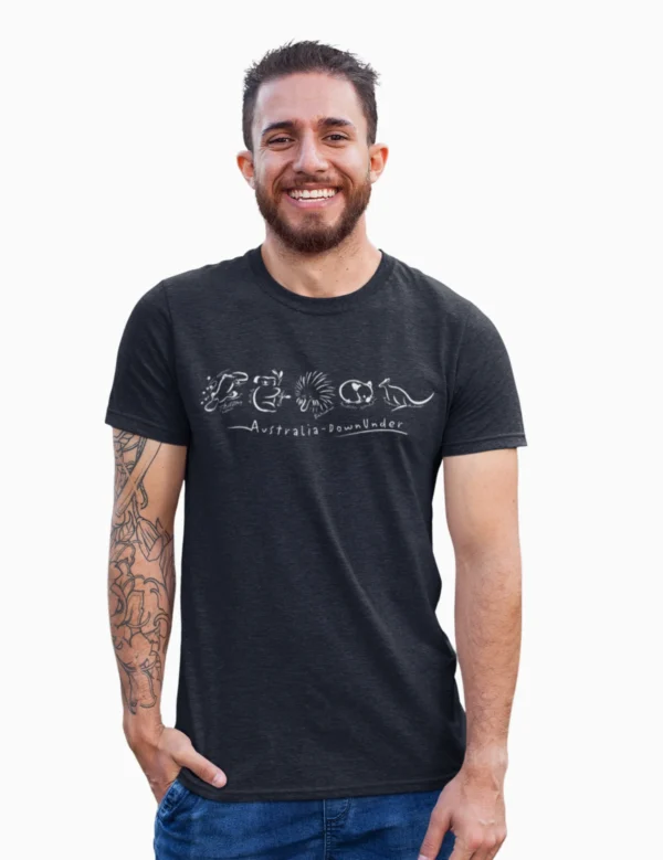 Aussie Animals Mens Half Hand TShirt