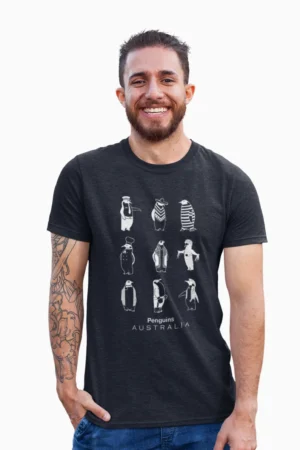 Aussie Tourist Mens Half Hand Blue TShirt
