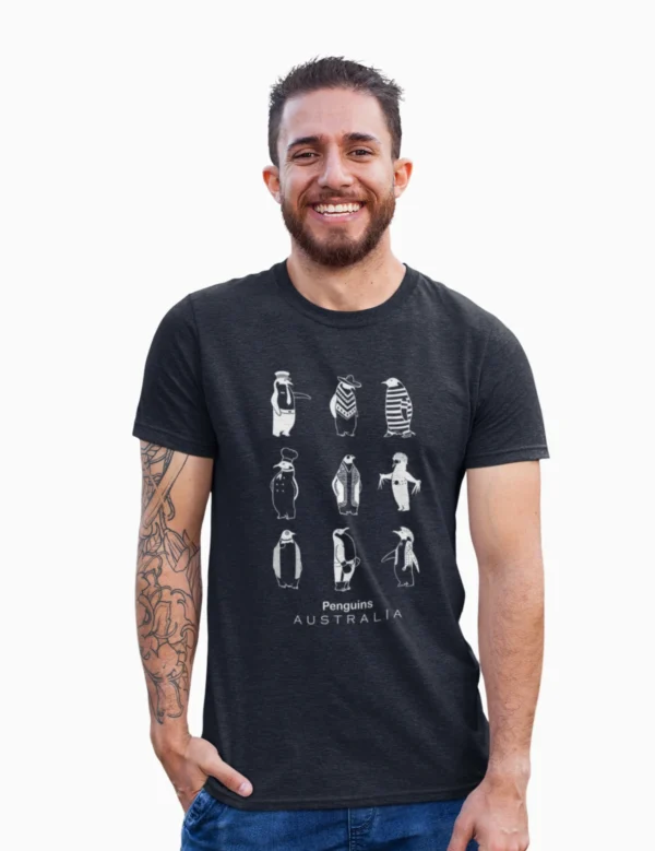 Aussie Tourist Mens Half Hand Blue TShirt