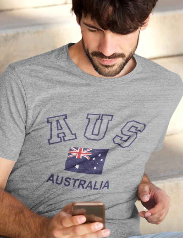 Australian Flag Grey TShirt - Image 5
