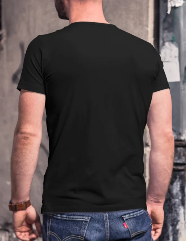 Aussie Mens Black Crocodile Half Hand TShirt - Image 3