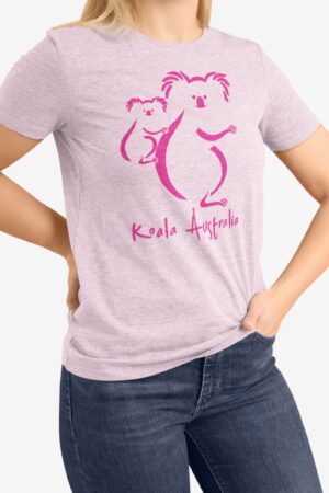 2 Cute Koalas Pink Half Hand TShirt