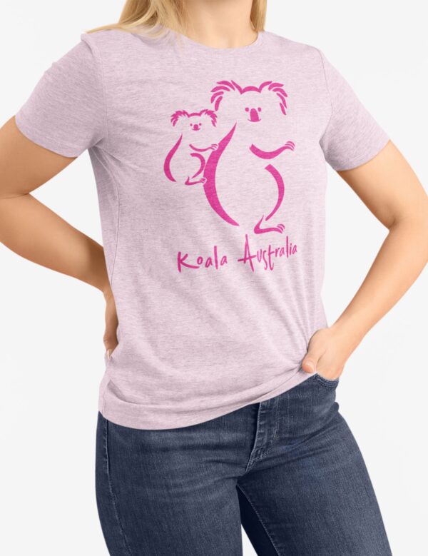 2 Cute Koalas Pink Half Hand TShirt