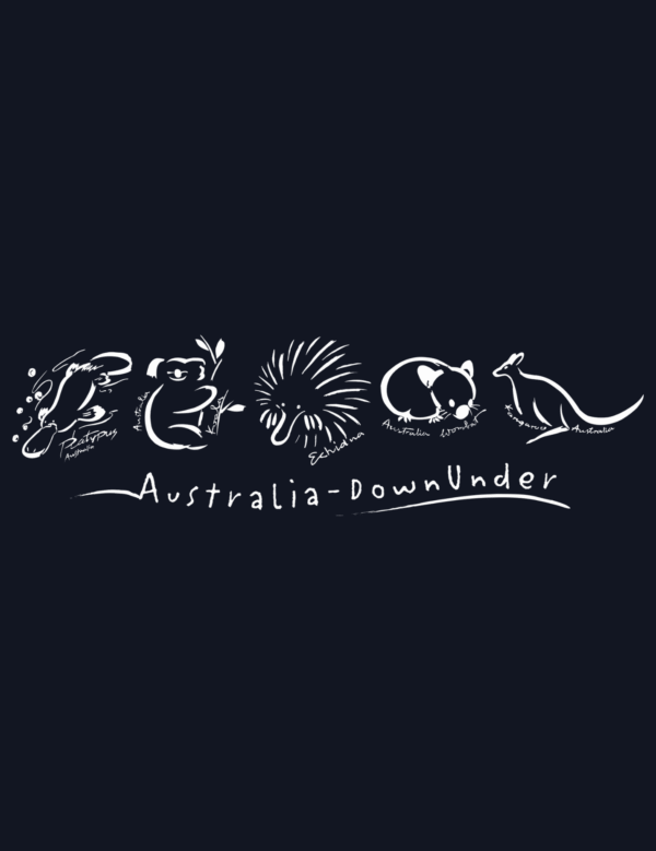 Aussie Animals Mens Half Hand TShirt - Image 4